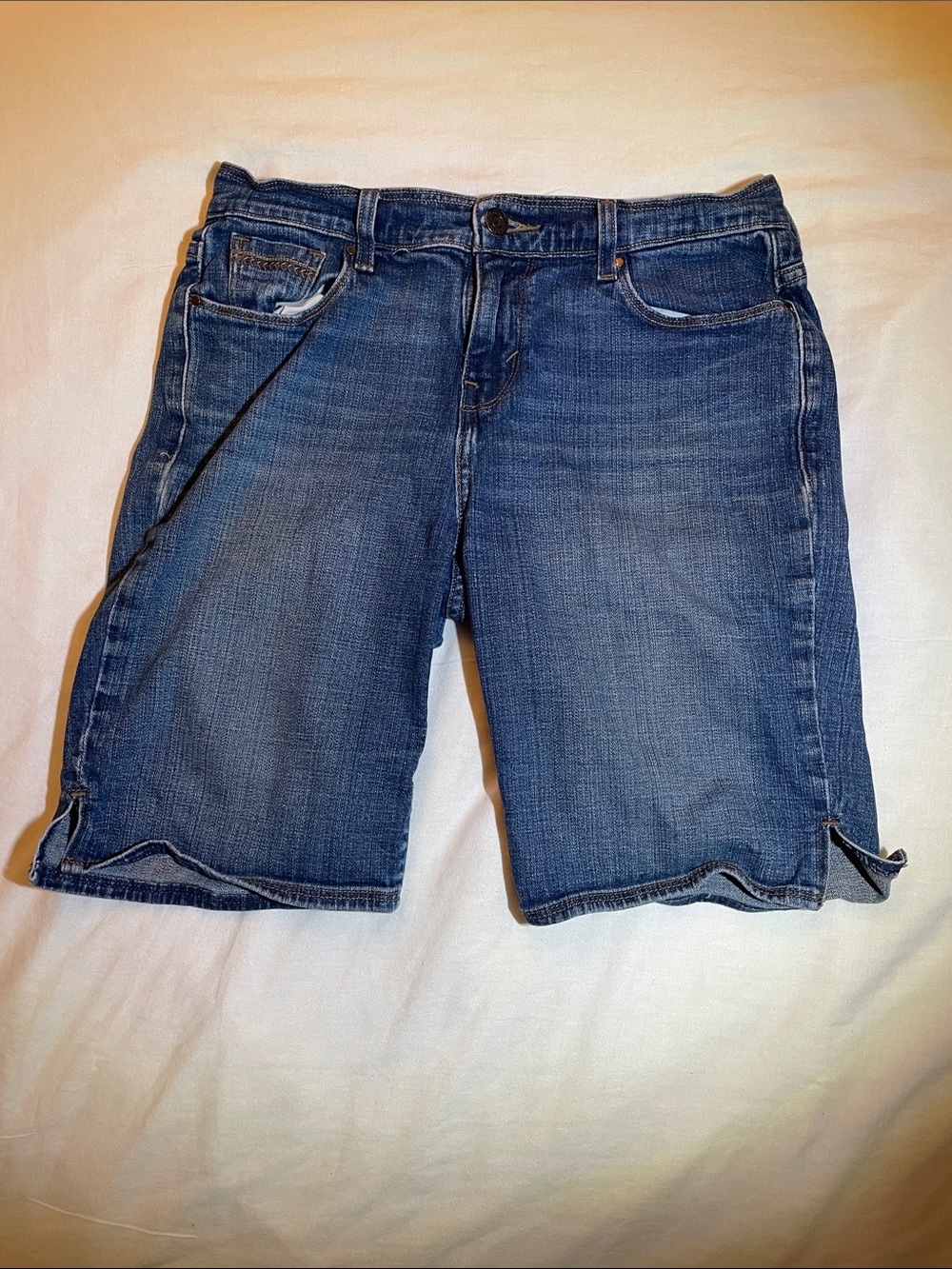 Levi's Medium Wash Blue Denim Bermuda Shorts